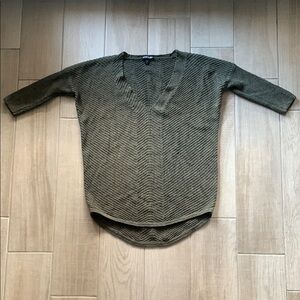 Express Olive Green V-Neck Sweater - Women’s XS